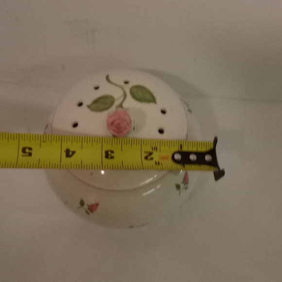 Teleflora Potpourri Ceramic Dish Rose Buds Pattern - Picture 5 of 7